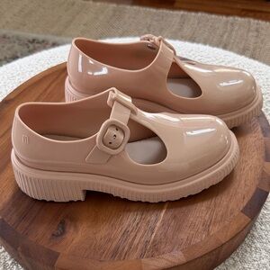 Mini Melissa Tan Mary Jane Kids Dress Shoes